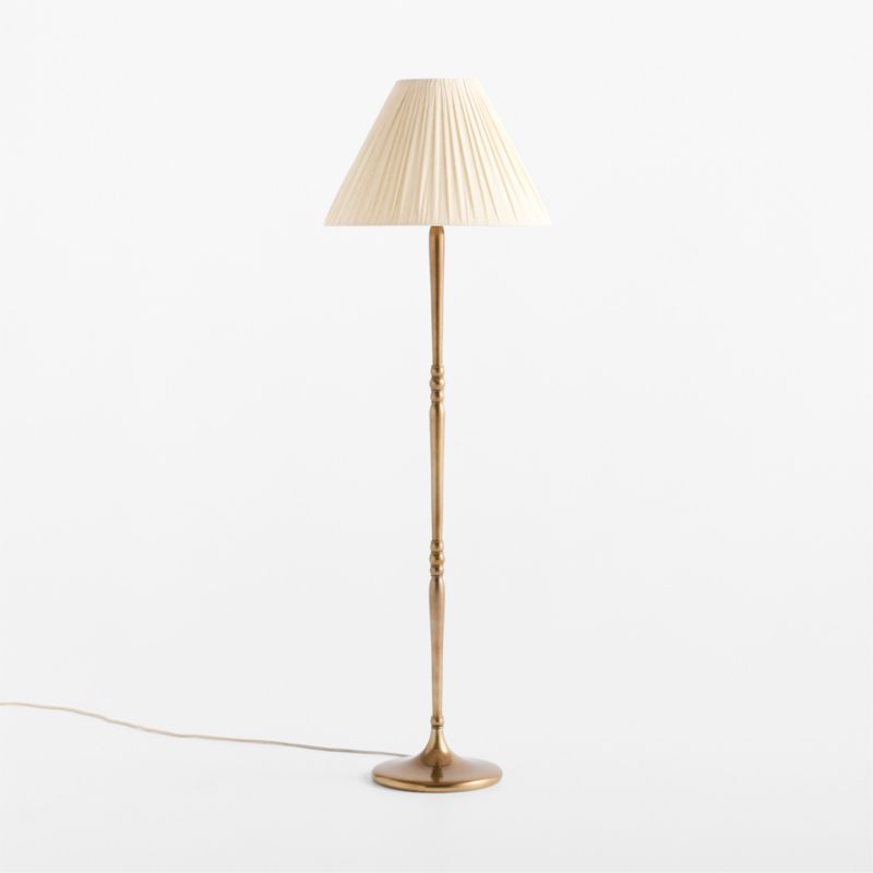 Solenne Metal Floor Lamp with Pleated Fabric Shade 64.5" - image 1 of 4