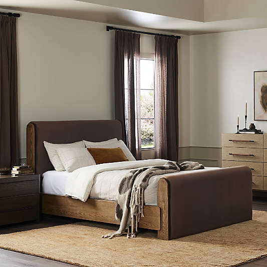 Sloane Cocoa Brown Upholstered Bed