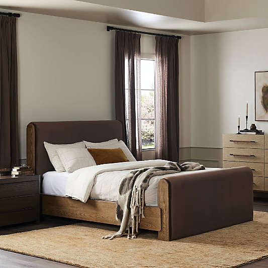 Sloane Upholstered Wood Bed
