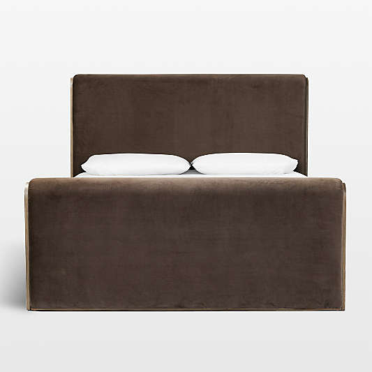 Sloane Cocoa Brown Upholstered Queen Bed