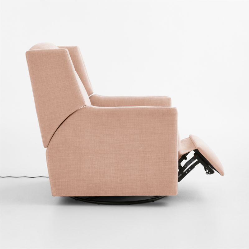 Sloane Elegant Pink Swivel Glider Power Recliner Nursery Chair - image 5 of 9