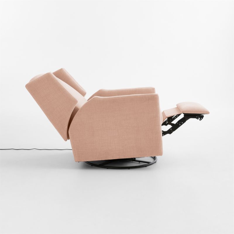 Sloane Elegant Pink Swivel Glider Power Recliner Nursery Chair - image 6 of 9