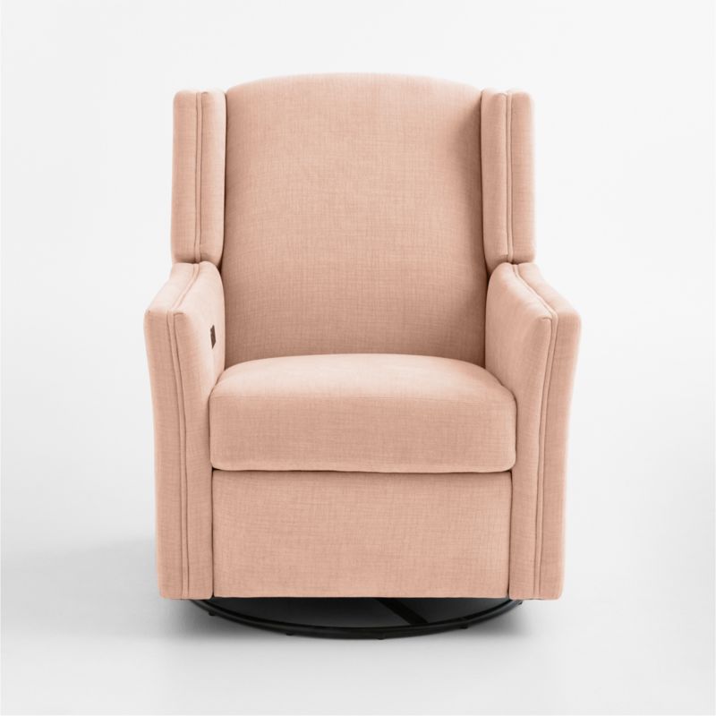 Sloane Elegant Pink Swivel Glider Power Recliner Nursery Chair - image 2 of 9