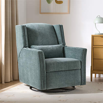 Sloane Spruce Green Swivel Glider Power Recliner Nursery Chair