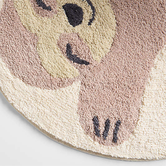 Sloth Purple 100% Organic Cotton Kids Bath Mat