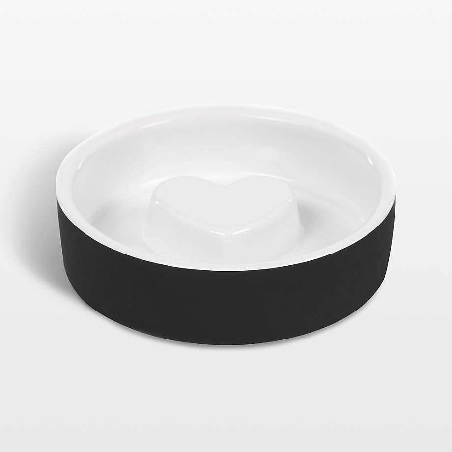 PAIKKA Large Slow-Feed Black Ceramic Dog Bowl + Reviews