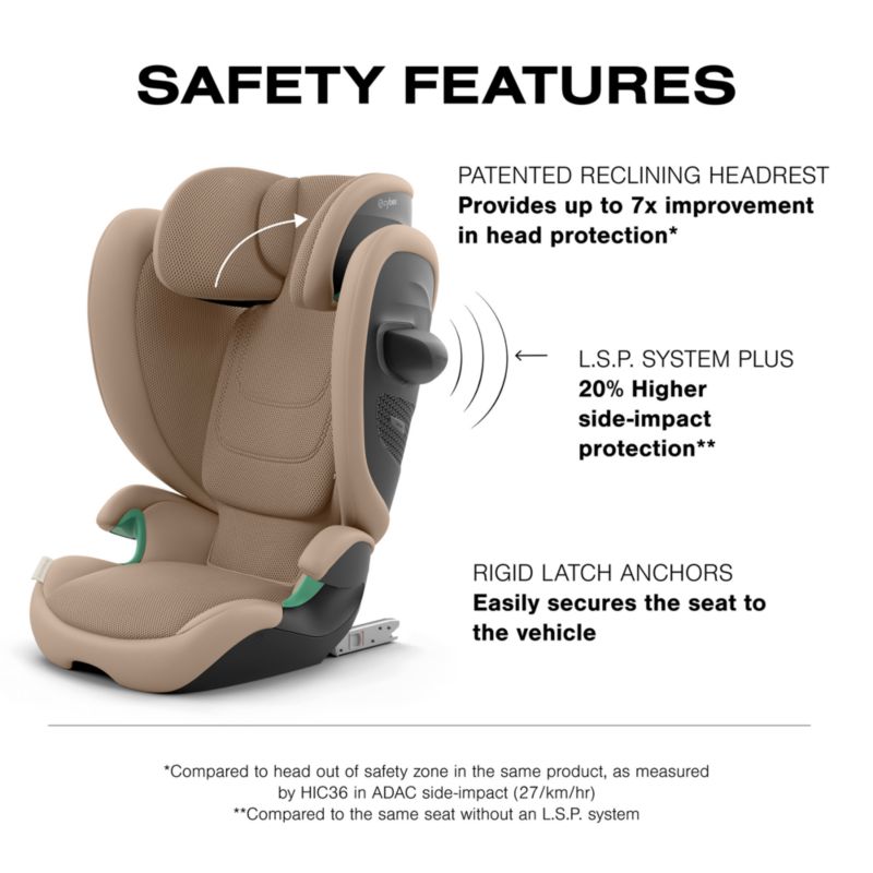 Cybex Solution G2 Almond Beige Folding Travel Toddler Booster Seat - image 4 of 7