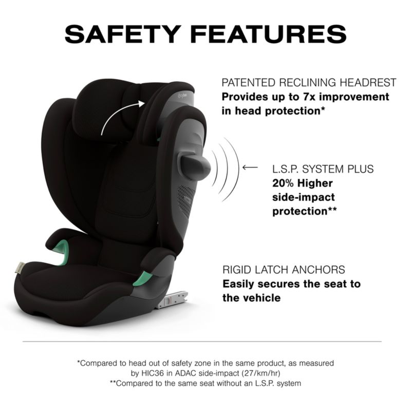 Cybex Solution G2 Moon Black Folding Travel Toddler Booster Seat - image 4 of 7