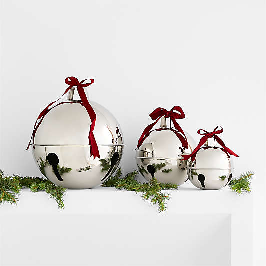 Decorative Silver Holiday Bells
