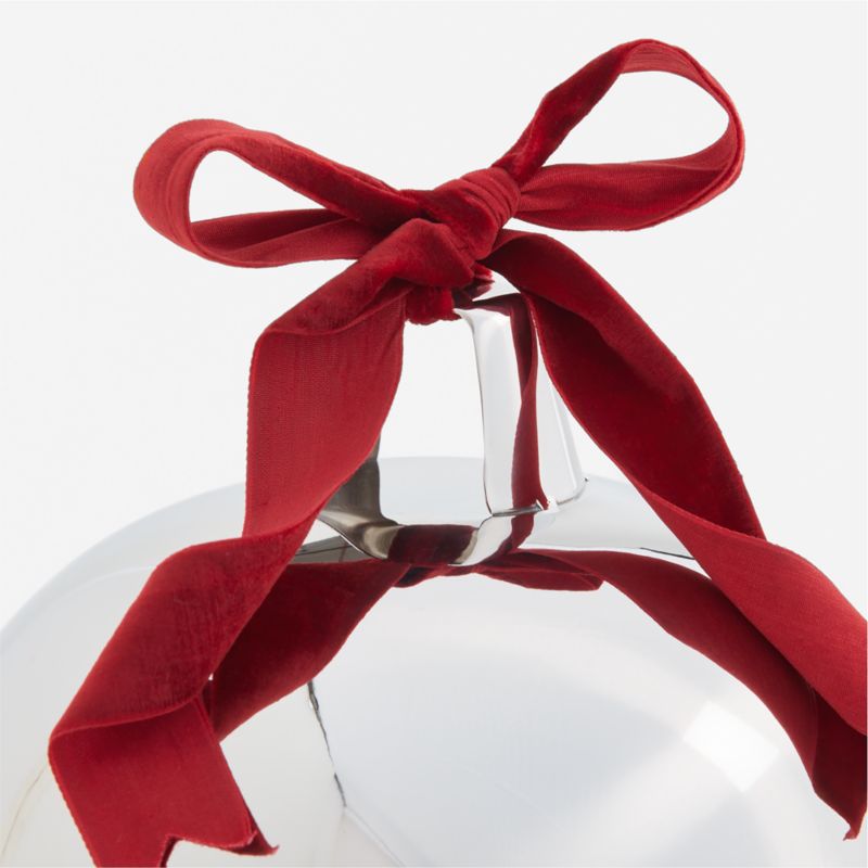 Decorative Silver Metal Holiday Bells, Small 7.5" - image 3 of 4