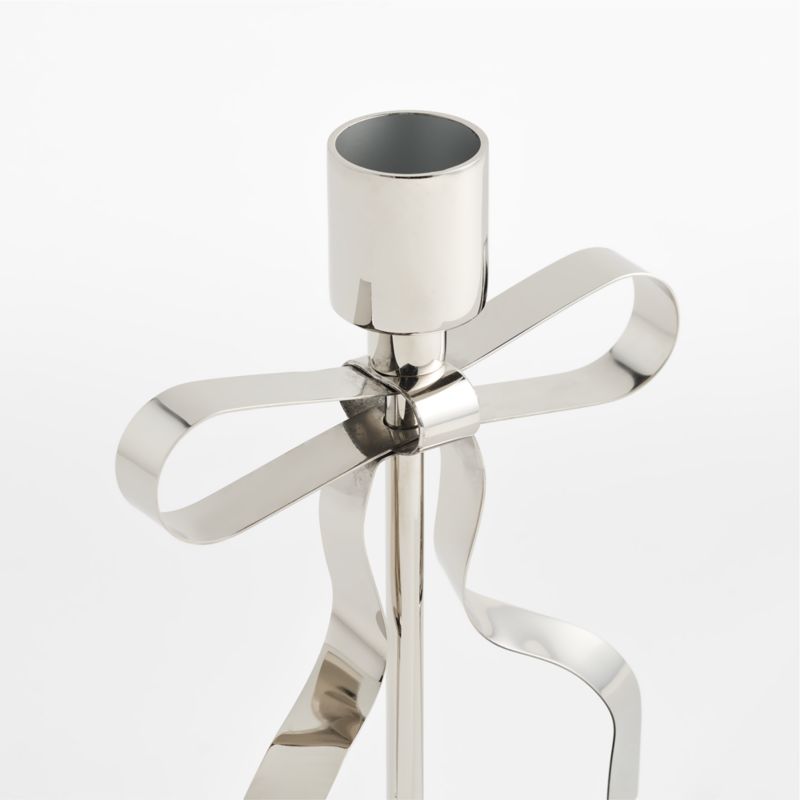 Silver Bow Taper Candle Holder - image 2 of 3