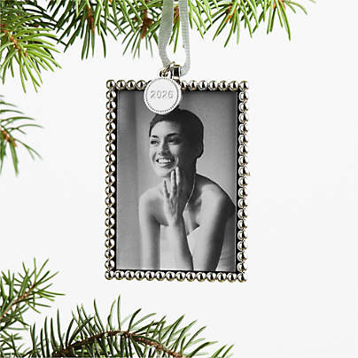 Silver Dot 2026 Frame Christmas Tree Ornament