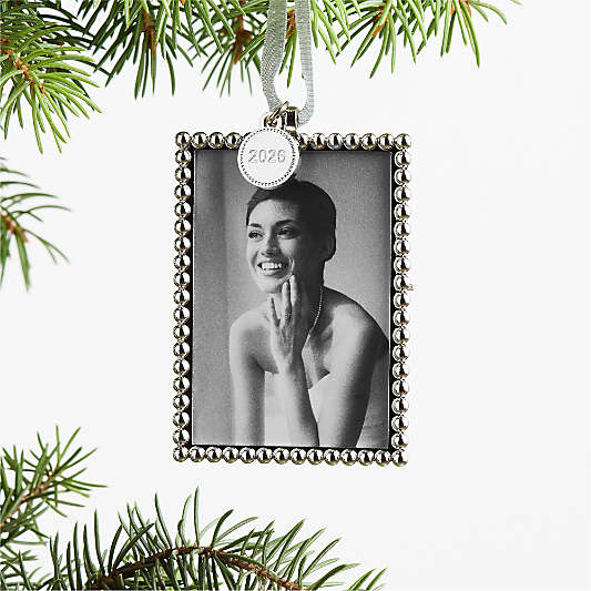 Silver Dot 2026 Frame Christmas Tree Ornament