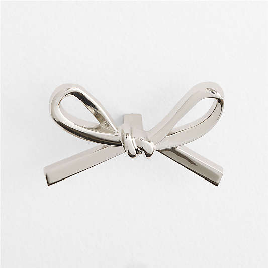Silver Metal Bow Knob