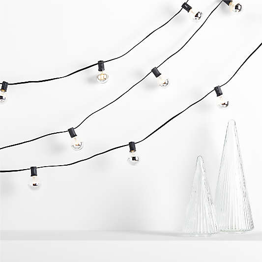 Metallic Silver 25-Ft. LED Globe String Lights