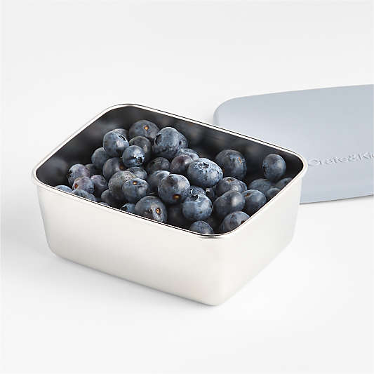 Blue Stainless Steel Small Food Container