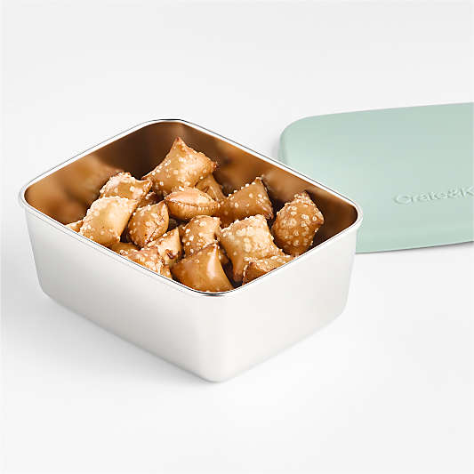 Green Stainless Steel Small Food Container