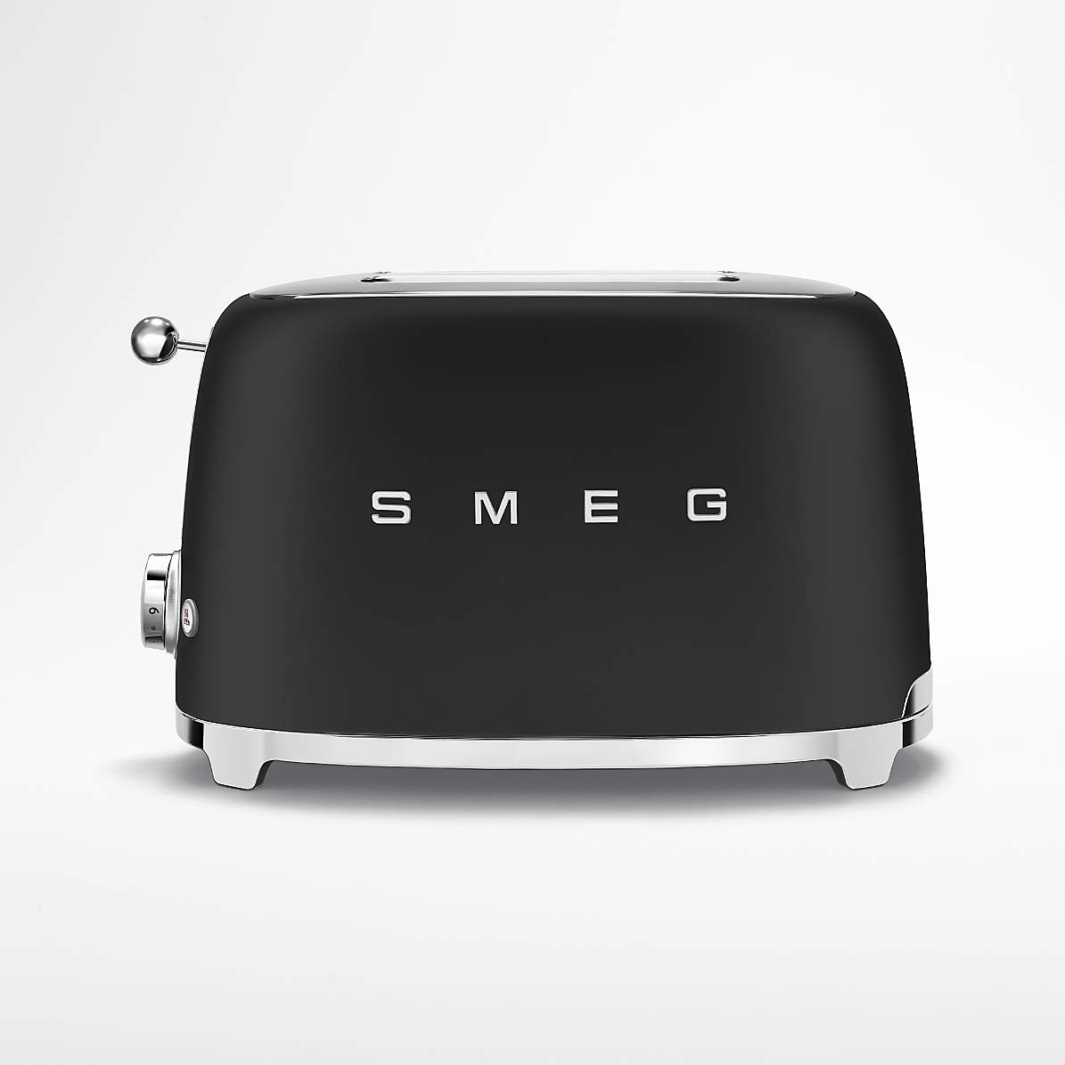 Smeg Matte Black 2-Slice Toaster Reviews | Crate & Barrel