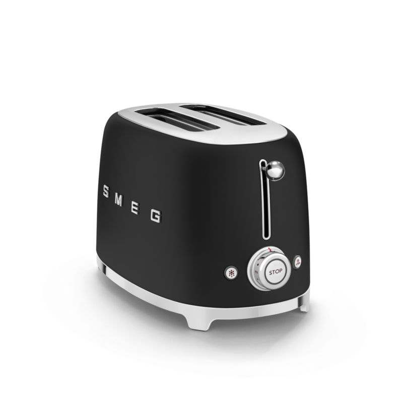 SMEG Matte Black 2-Slice Retro Toaster - image 2 of 7