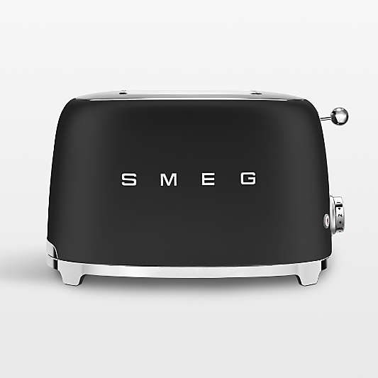SMEG Matte Black 2-Slice Retro Toaster