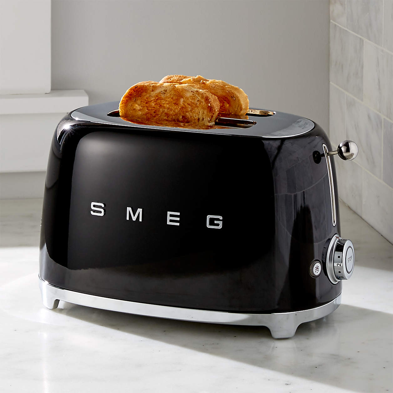Smeg White 2-Slice Toaster