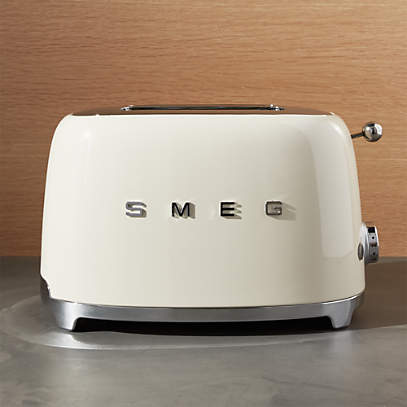 Abstractie Inwoner vingerafdruk Smeg Cream 2-Slice Retro Toaster + Reviews | Crate & Barrel