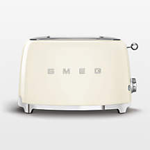 SMEG Cream 2-Slice Retro Toaster + Reviews | Crate & Barrel