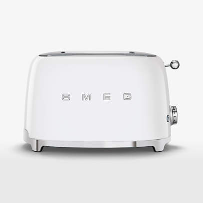 Smeg White 2-Slice Toaster + Reviews | Crate & Barrel