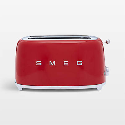 SMEG Red 4-Slice Long Slot Retro Toaster