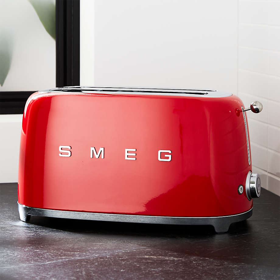 Smeg 50's Retro Style 4-Slice Toaster in Red
