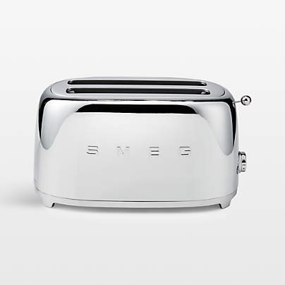 SMEG Chrome 4-Slice Long Slot Retro Toaster