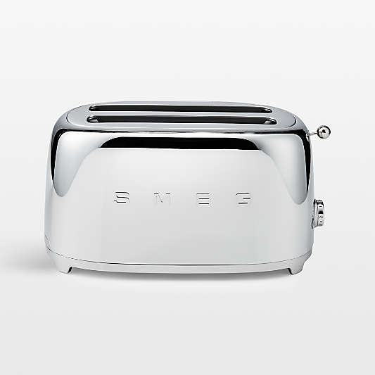SMEG Chrome 4-Slice Long Slot Retro Toaster