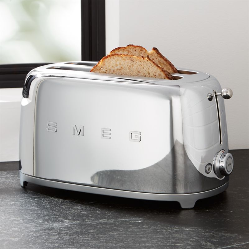 SMEG Silver 4-Slice Retro Toaster