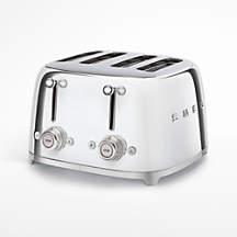 SMEG Chrome 4x4-Slice Retro Toaster + Reviews | Crate & Barrel