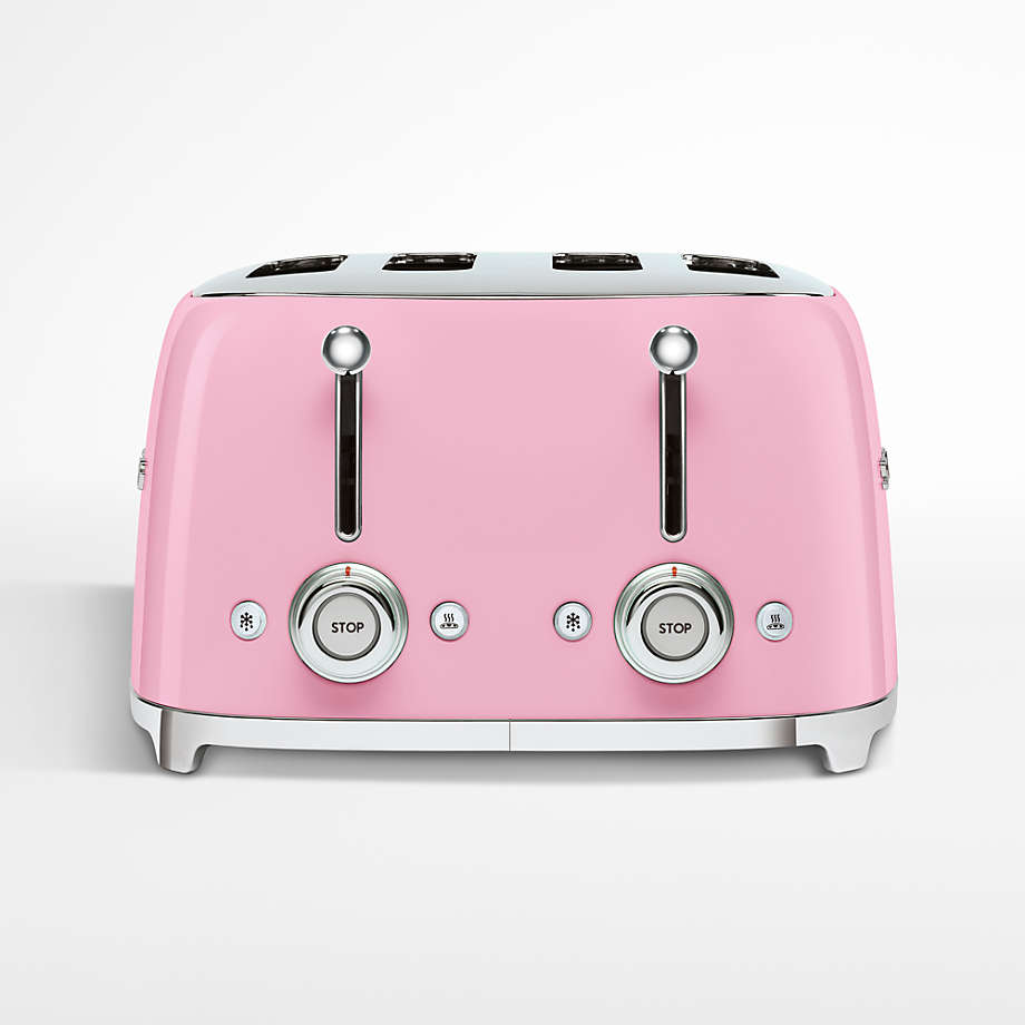 offentliggøre Saml op Betaling Smeg Pink 4x4-Slice Toaster | Crate & Barrel