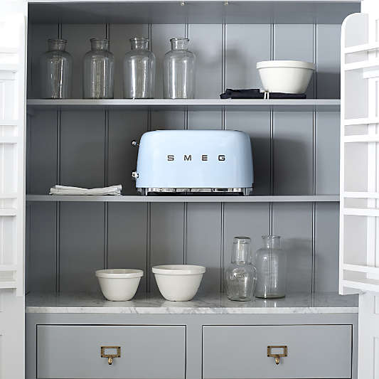 SMEG Pastel Blue 4-Slice Long Slot Retro Toaster