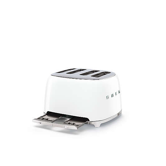 SMEG White 4x4-Slice Retro Toaster