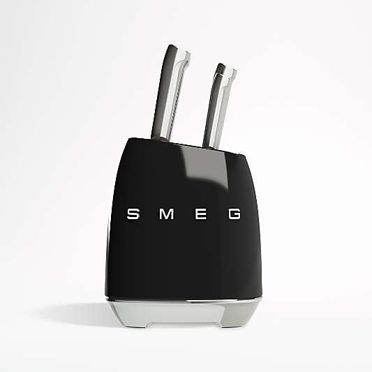 SMEG Black 7-Piece Knife Block Set