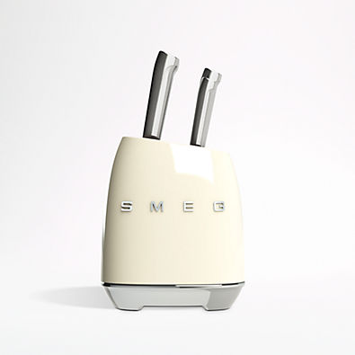 View SMEG Creme 7-Piece Knife Block Set details