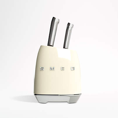 SMEG Creme 7-Piece Knife Block Set