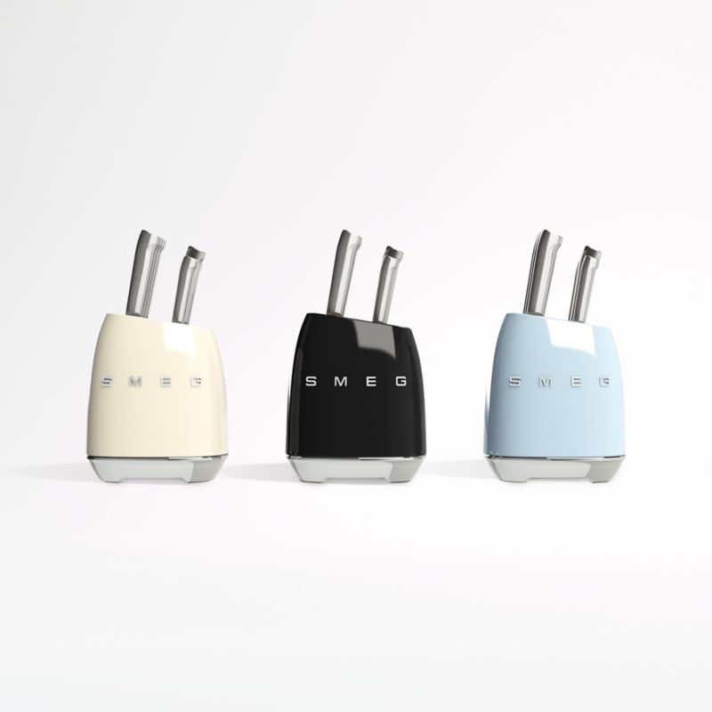 SMEG Knife Block and Knives, Cream — etúHOME