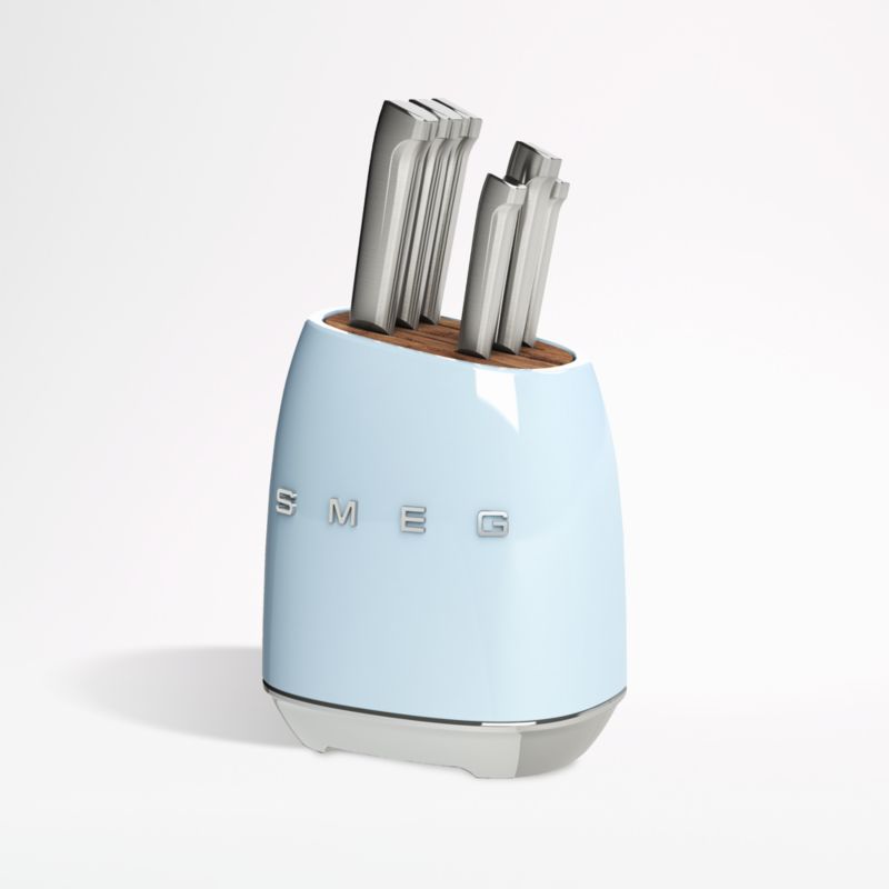 SMEG Pastel Blue 7-Piece Knife Block Set - image 2 of 8