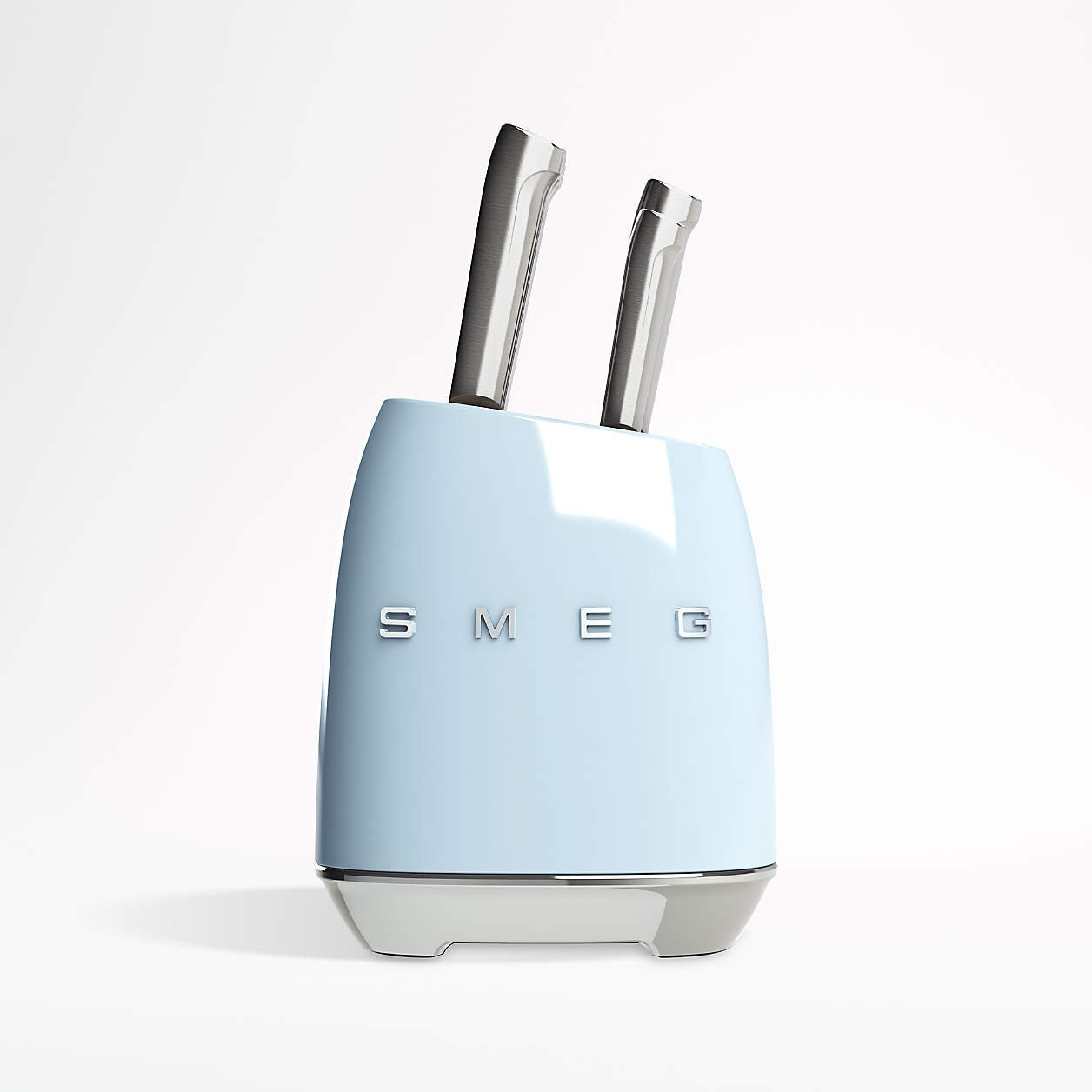 Smeg Pastel Blue 7Piece Knife Block Set + Reviews Crate & Barrel