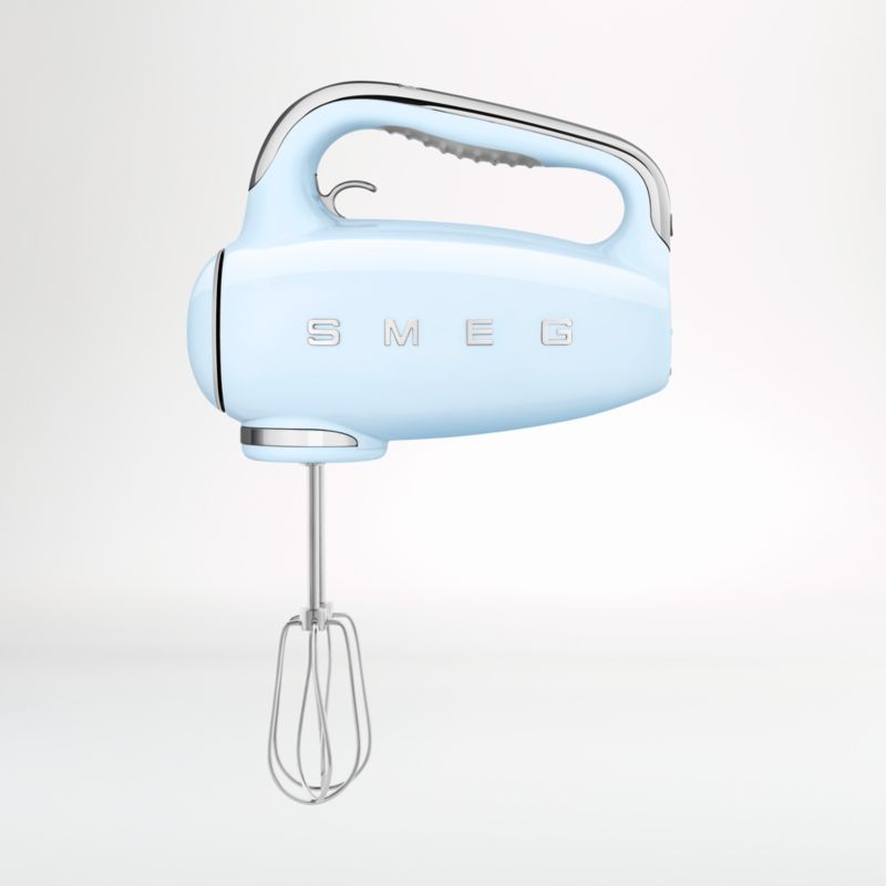 SMEG Pastel Blue 9-Speed Hand Mixer + Reviews | Crate & Barrel