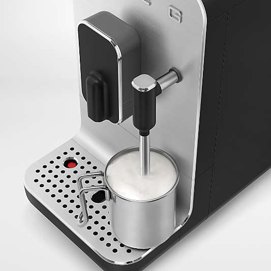SMEG Black Automatic Coffee and Espresso Machine with Milk Frother