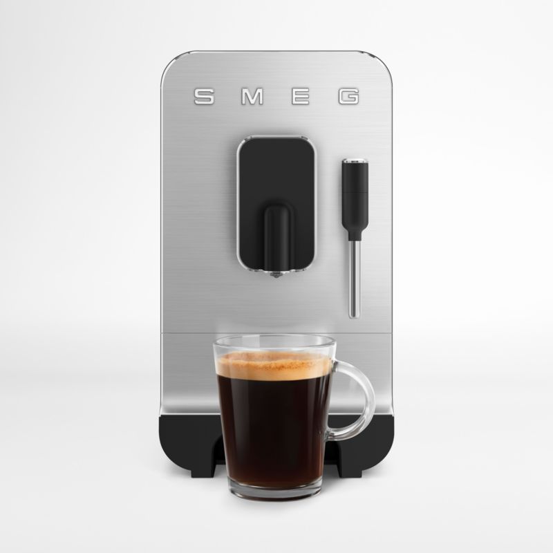 SMEG Black Automatic Coffee and Espresso Machine with Milk Frother - image 2 of 6