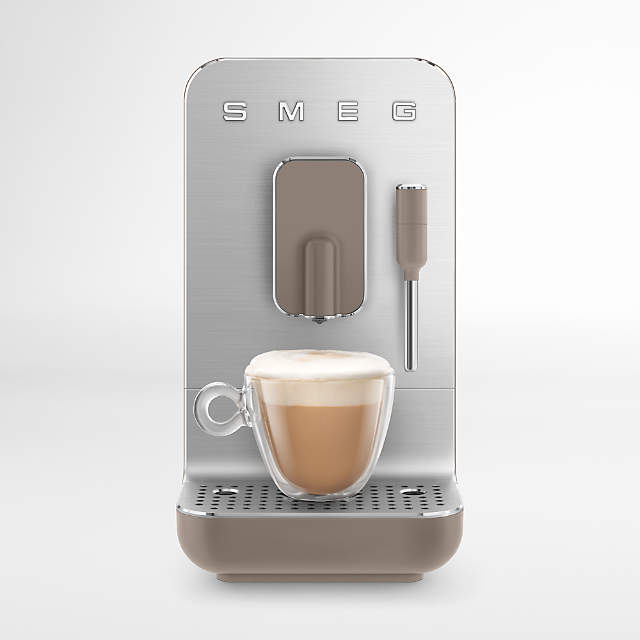 Smeg Taupe Automatic Coffee and Espresso Machine with Milk Frother