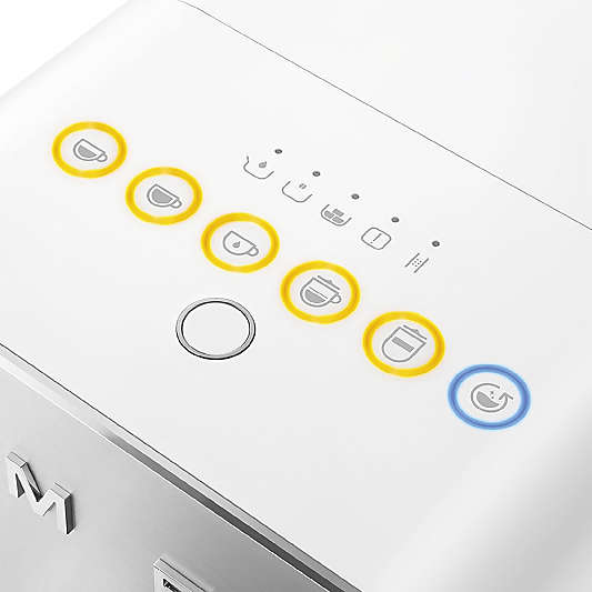 SMEG Matte White Automatic Espresso Machine with Milk Frother