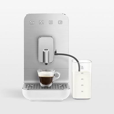 View SMEG Matte White Automatic Espresso Machine with Milk Frother details