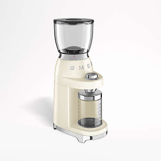 SMEG Cream Conical Burr Retro Coffee Grinder